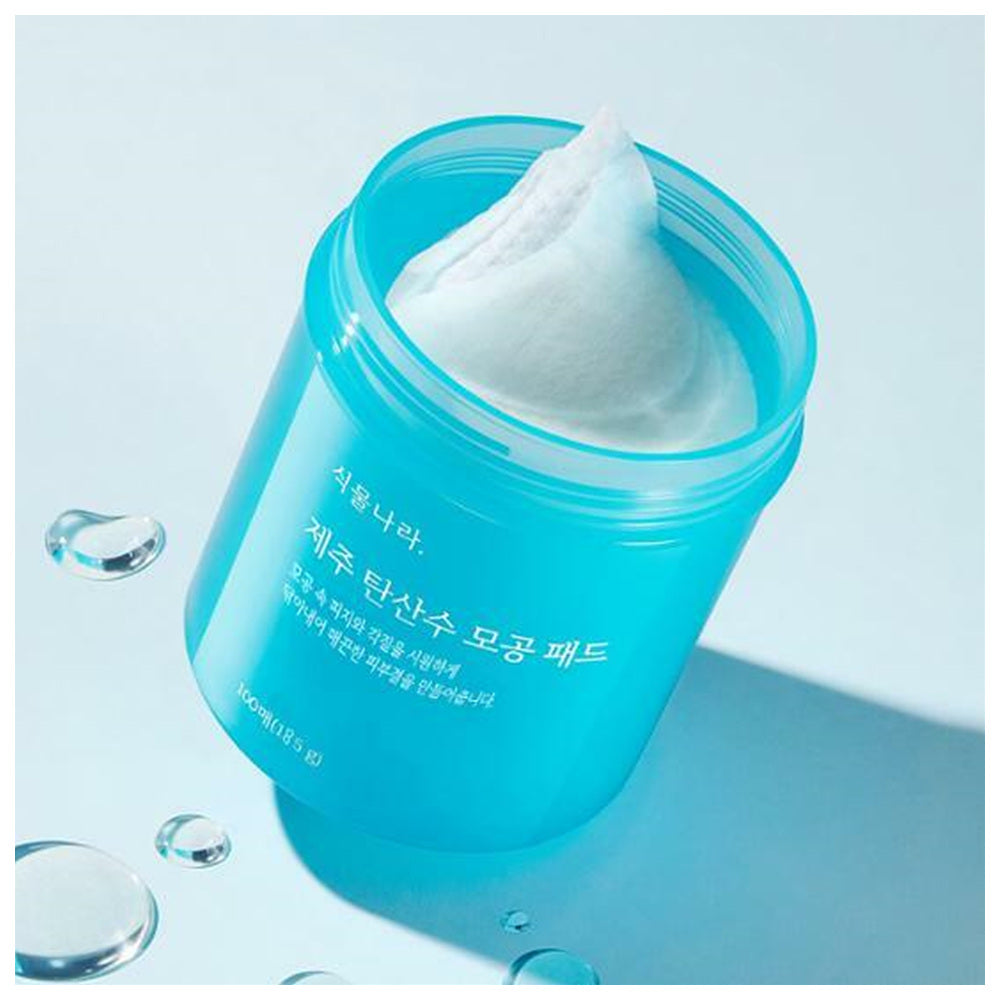 Shingmulnara Jeju Carbonated Water Pore Toner Pad 100 sheets (NEW)