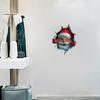 Santa Cracked Wall Decal Christmas Self-Adhesive Static Clings PVC Stickers for Car Window Room Wall Decor