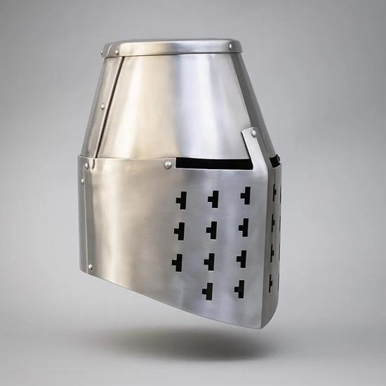 Handmade Medieval 14th Century Great Helmet Perfect for Renaissance Fair, Cosplay, LARP, Halloween Costume Authentic Steel Armor Replica