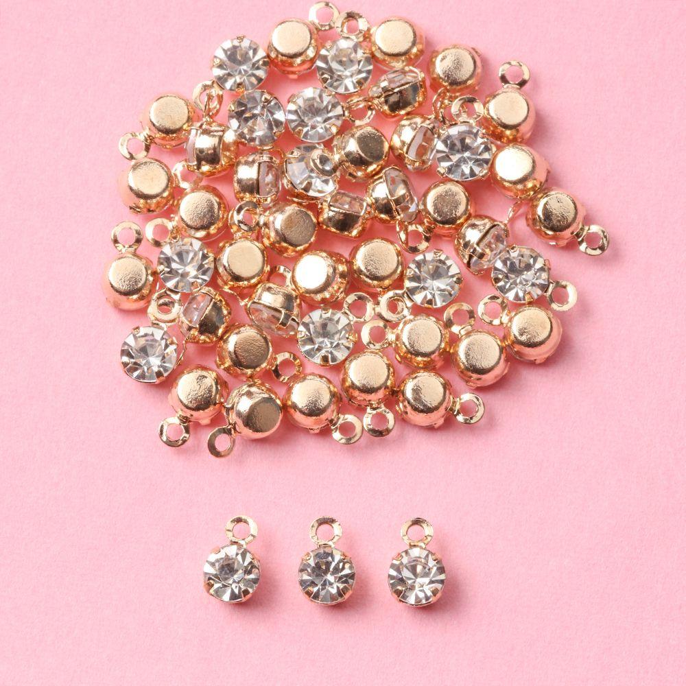 Decoration Craft Sewing Buckle Mini Button Rhinestone Buckles DIY Doll Clothes Necklace Buttons