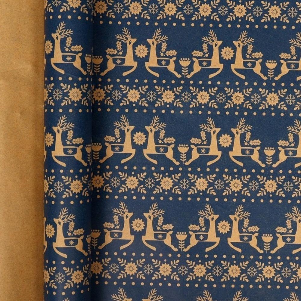 Santa Claus Christmas Wrapping Paper Kraft Paper Present Box Packing Eco-friendly Wrapper  Xmas