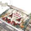 Cartoon Christmas Knit-Style Non-Slip Velvet Floor Mat: Dirt-Resistant Bathroom or Entrance Decor