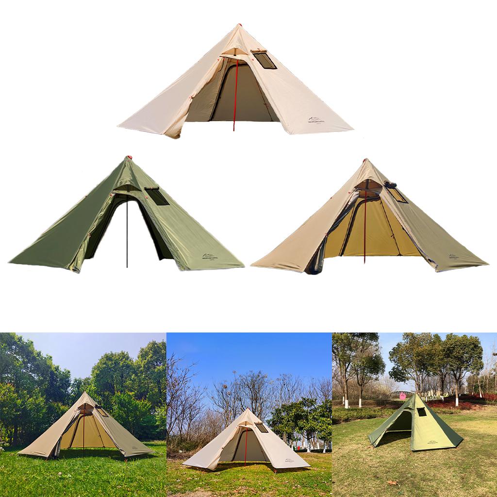 Camping Tent Four Season 3 Person Ultralight with Fire Retardant Flue Pipes Window