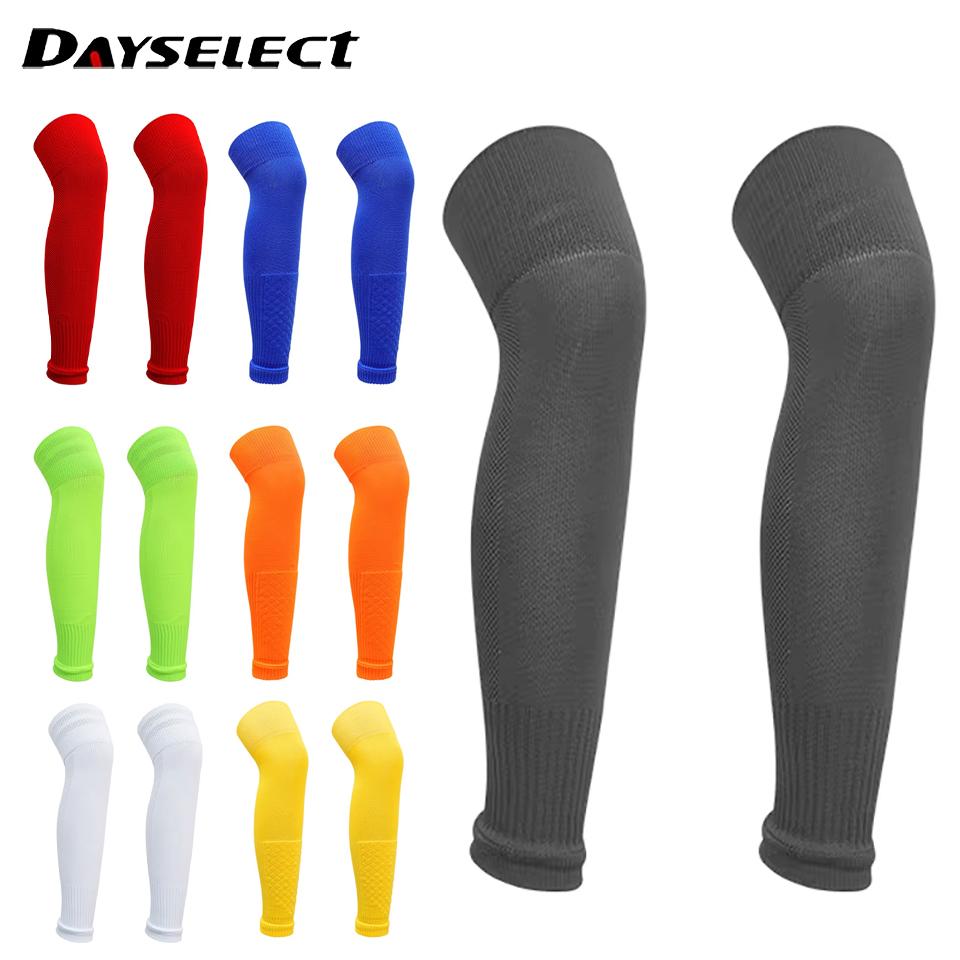 Annier Unisex Black/Red/White Durable And Safe 1Pair Knee Over Football Leg Guards Socks Breathable Comfort Calf Long Sock Adult Children Soccer Sports Shin Guards Leg Covers