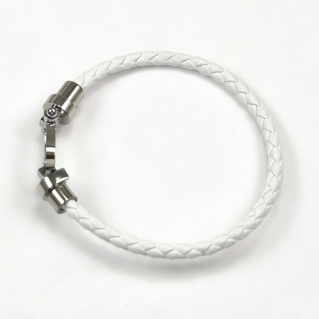 European and American Fashion U-shaped Bracelets Multi-color Braided Leather Rope Magnet Buckle Horseshoe Bracelet Personality Trend