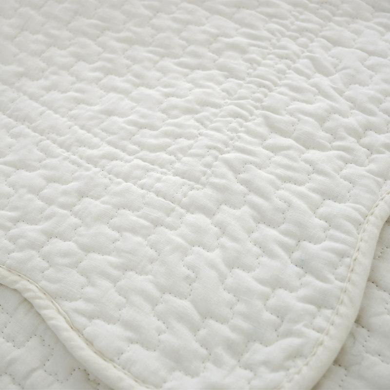 Pastoral Style Thick Sofa Covers Non-slip Soft Off White Sofa Cushion Mat  Buckwheat Flower Embroidery L-type Corner Couch Cover