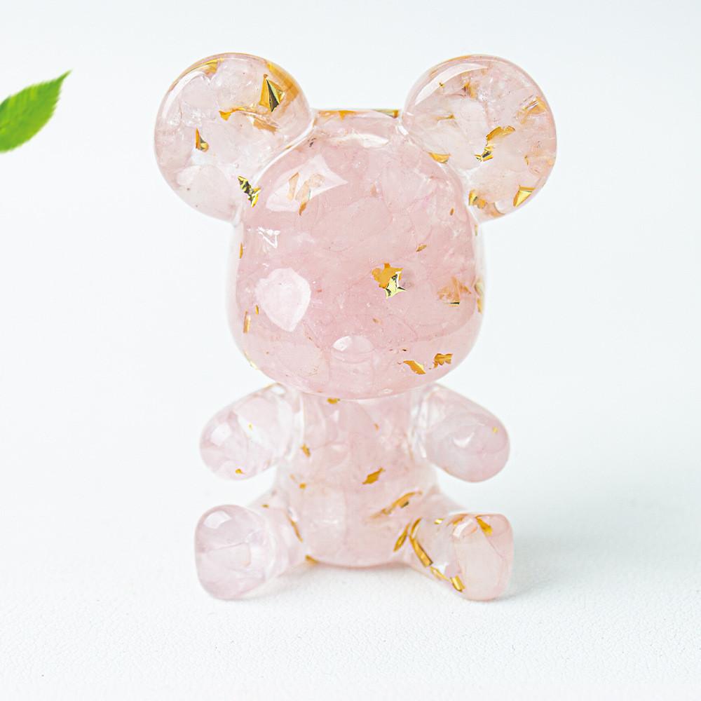 Crystal Resin Bear Car Air Vent Decor With Water Crystal And Crown For Gift Giving