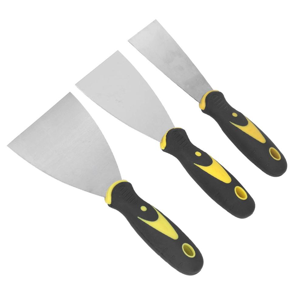 3PCS Stainless Steel Putty Knife Set Drywall Repair Tool  for Patching and Painting