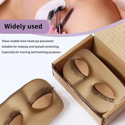 Mini Wimpern Übungswimpern Ersatz Trainingskopf Flaches Modell Mit Abnehmbaren Augenlidern Mit Falsche Wimpern Kopfverlängerung