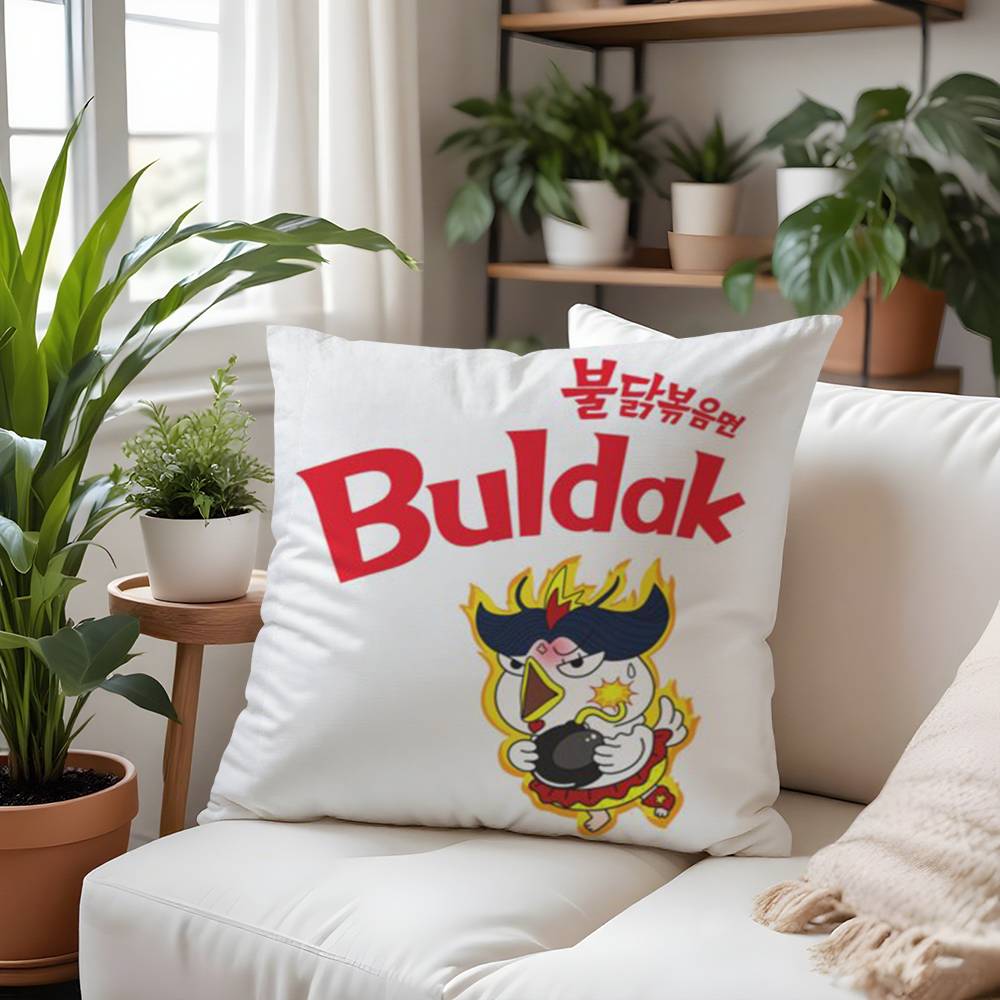 

Кавайное Аниме B-Buldak RameSn Наволочка Плюшевая Ткань Мягкая Наволочка Двусторонняя Печать Чехол для Подушки Бытовые Подарки 12x12Inch
