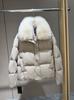 European Station Natural Real Fox Hair White Goose Down Jacket Ladies Warm Lp Short High-end Fur Fashion Jacket