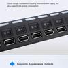 Hubs USB Hub USB JDL-A7 HUB USB Hub 7 Ports USB 2.0 Independent Switch Indicator High Speed Ultra Slim Splitter 21289