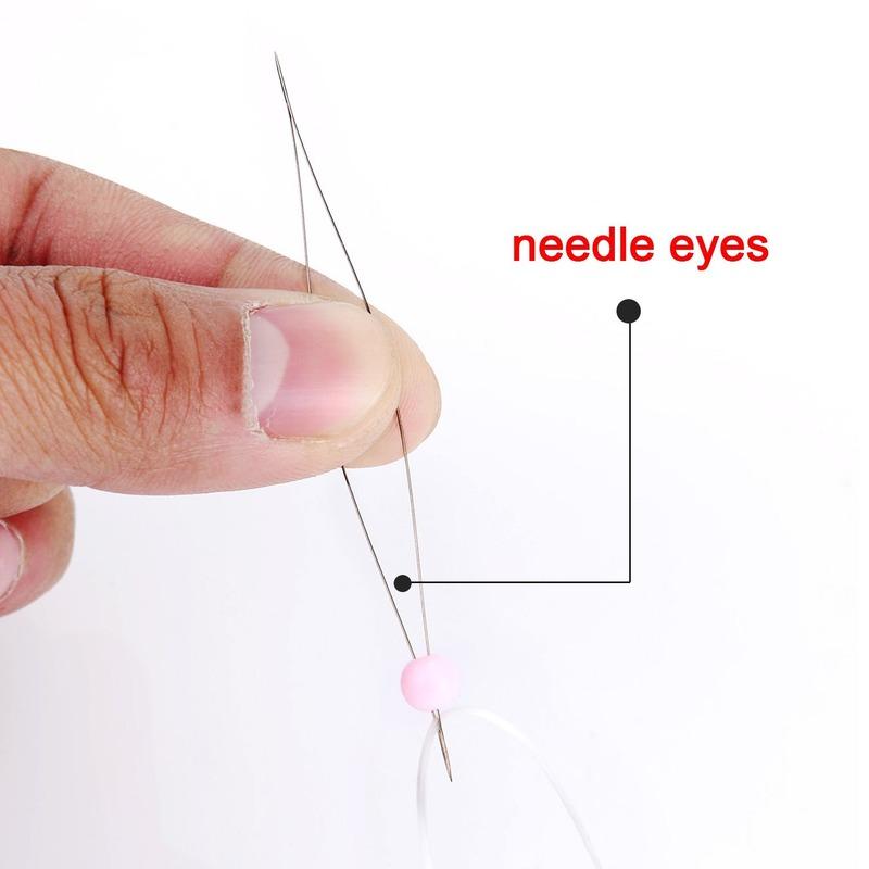 5pcs Opening Beading Needles Pins Curved Needle for Beads Bracelet DIY Jewelry Making Tools Beaded Threading Pin Needlework Kits