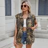 TIFICY Damenmode Denim Herbst und Winter ärmellose POLO-Ausschnitt lässige Revers-Top-Jacke
