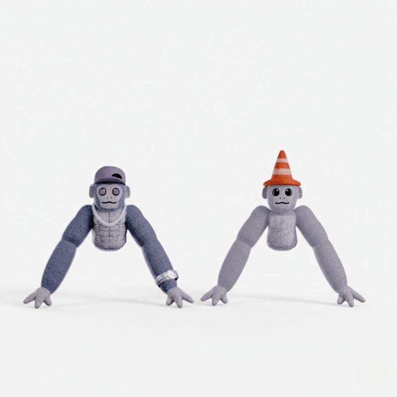 2026 New Scary Baboon Plush Toy Soft Stuffed Doll Horror Game Character Collectible Room Decoration Kids Easter Gift