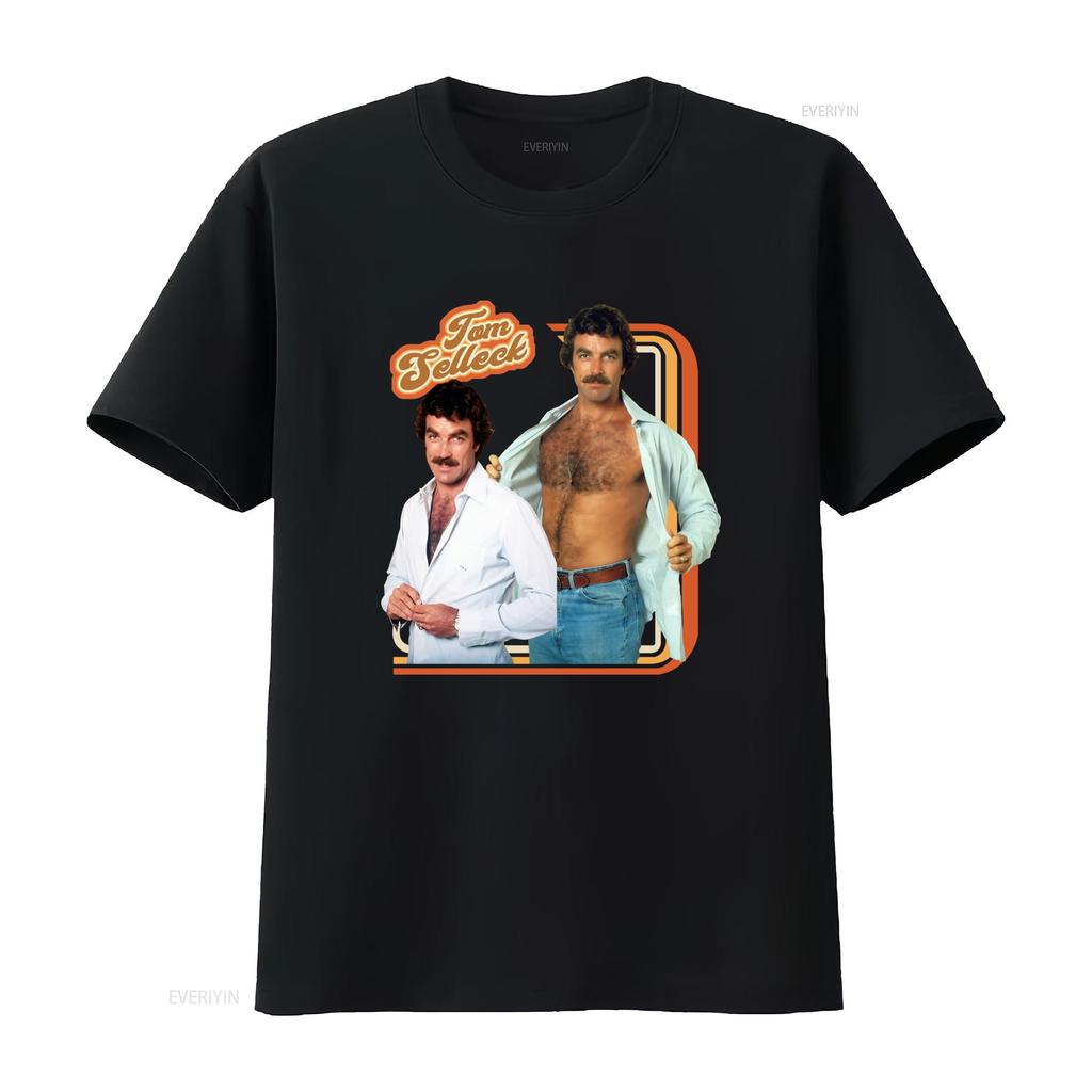 Tom Selleck 70s Retro Star T Shirt Vintage Macho Homage for Kids Throwback Style Vintage Washed Casual Unisex Stretched