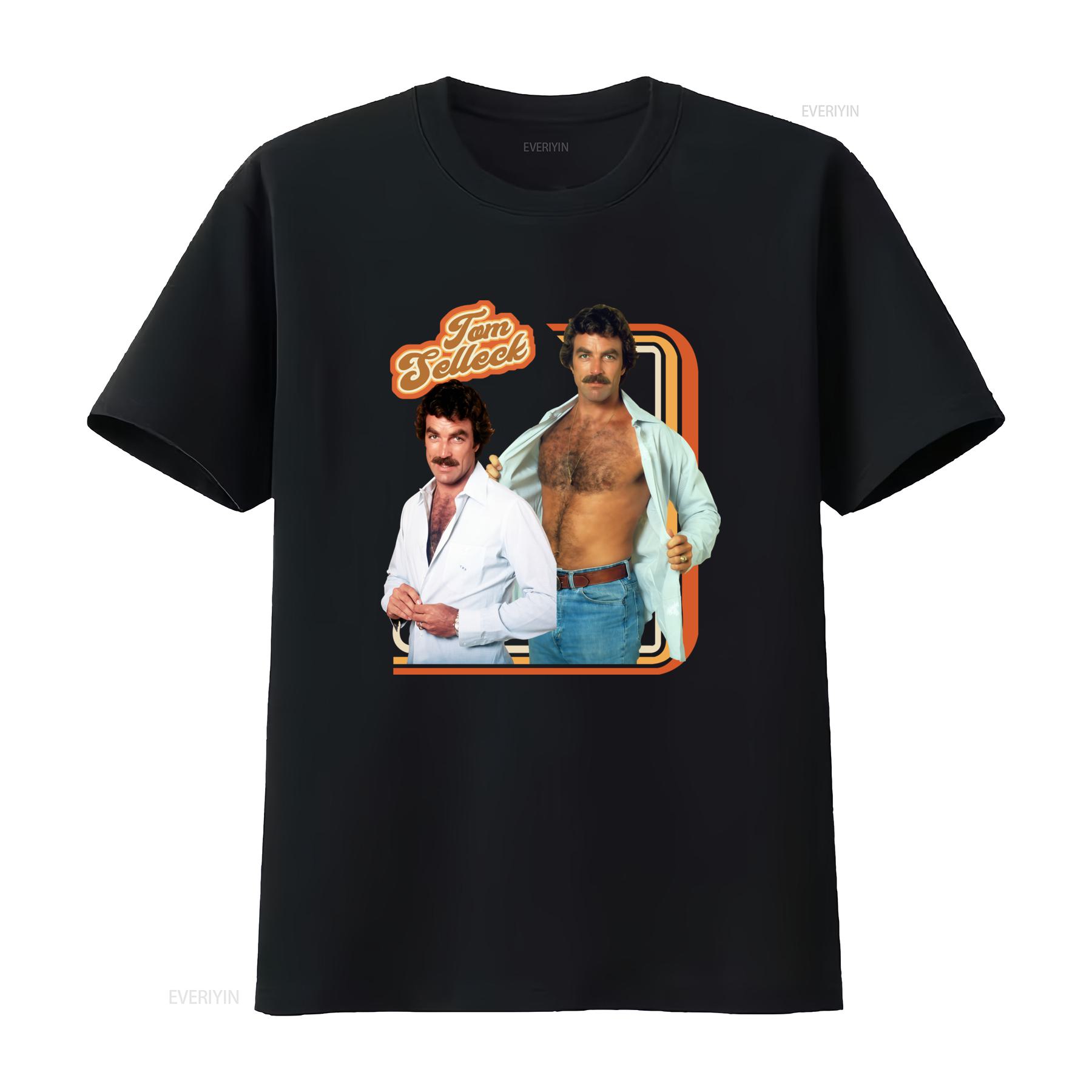 

Tom Selleck 70s Retro Star T Shirt Vintage Macho Homage for Kids Throwback Style vintage Washed Casual Unisex Stretched 4XL