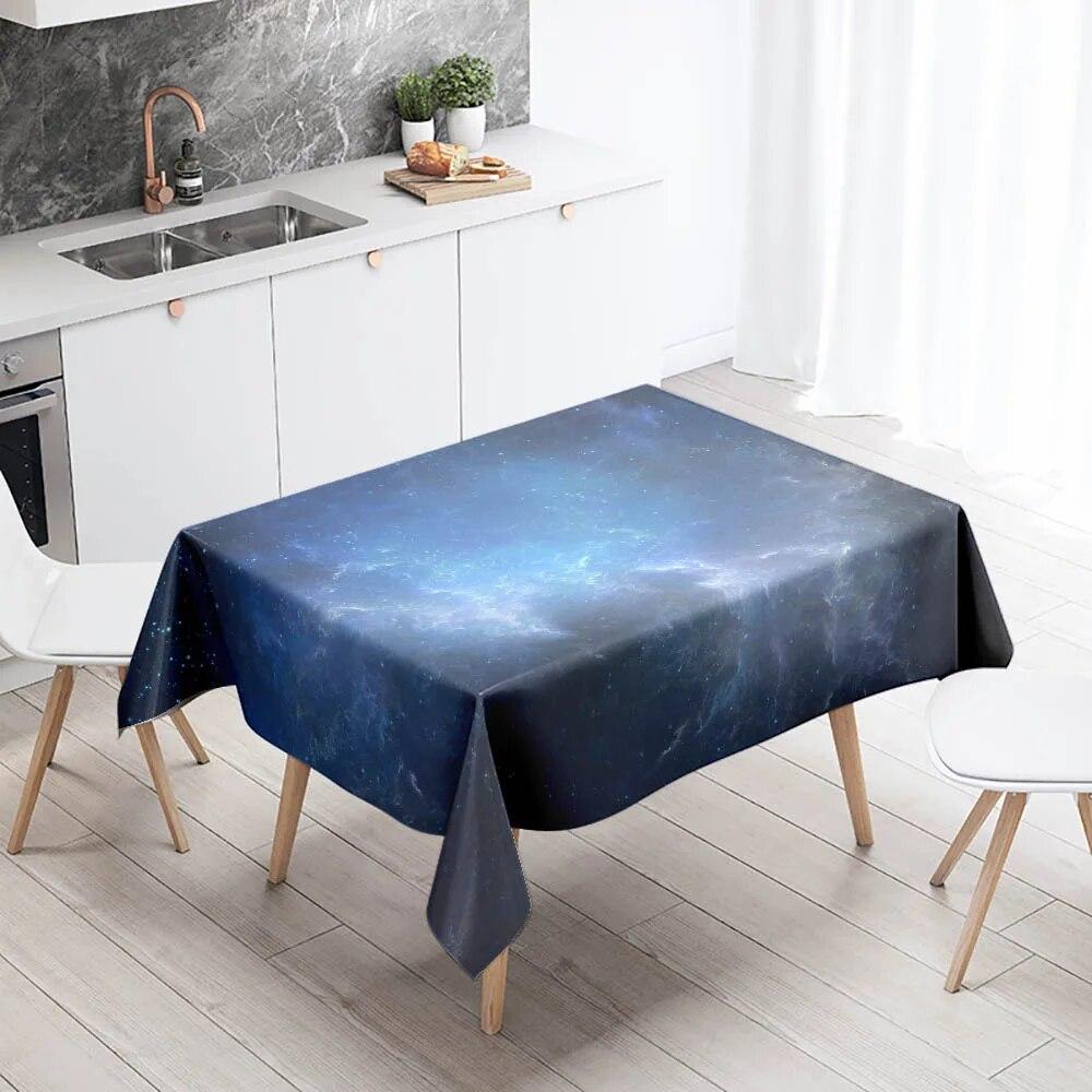 

Скатертина Starry Universe Camping Party Anti-Stain Водонепроникний прямокутний кухонний обідній стіл Home Decor 70x70cm