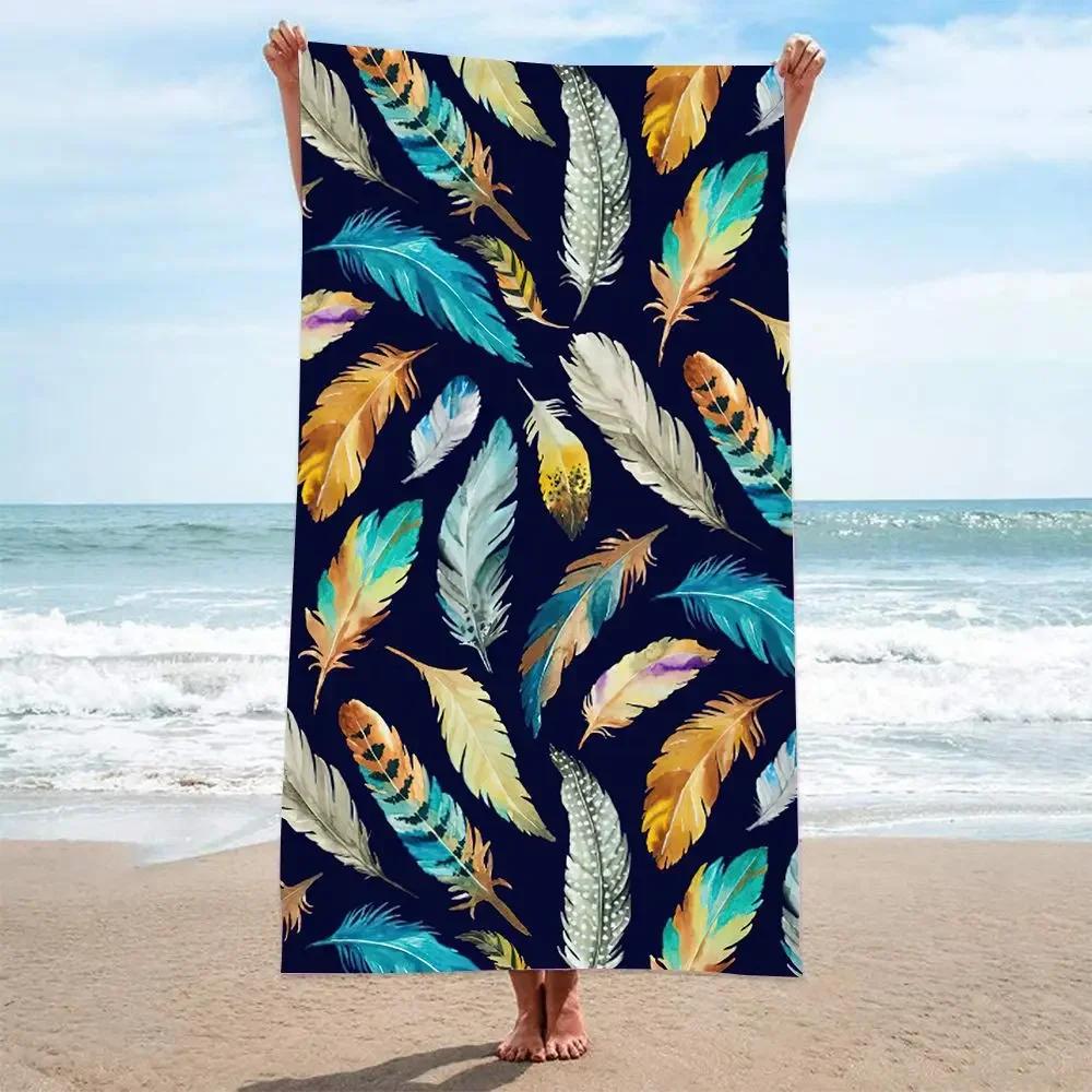 Asciugamano da Bagno Spesso Grande Nuovo Bellezza Sabbioso Senza Sabbia Poncho da Surf Bagno Estivo Nuoto Fitness Yoga Floreale Quadrato Asciugamano da Spiaggia