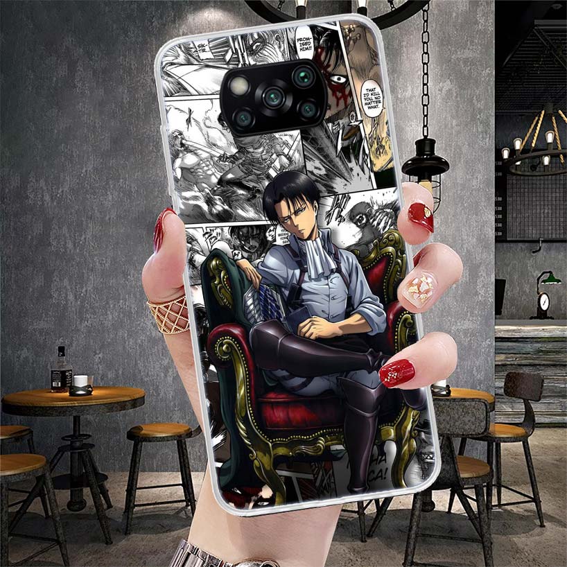 Titan Attack Levi Phone Case For Xiaomi Redmi 15C 15 13C 13 Poco X5 X6 X7 F7 Ultra M7 12C 12 10 10C 9C 9A 9T 9 Fundas Poco X3 X4