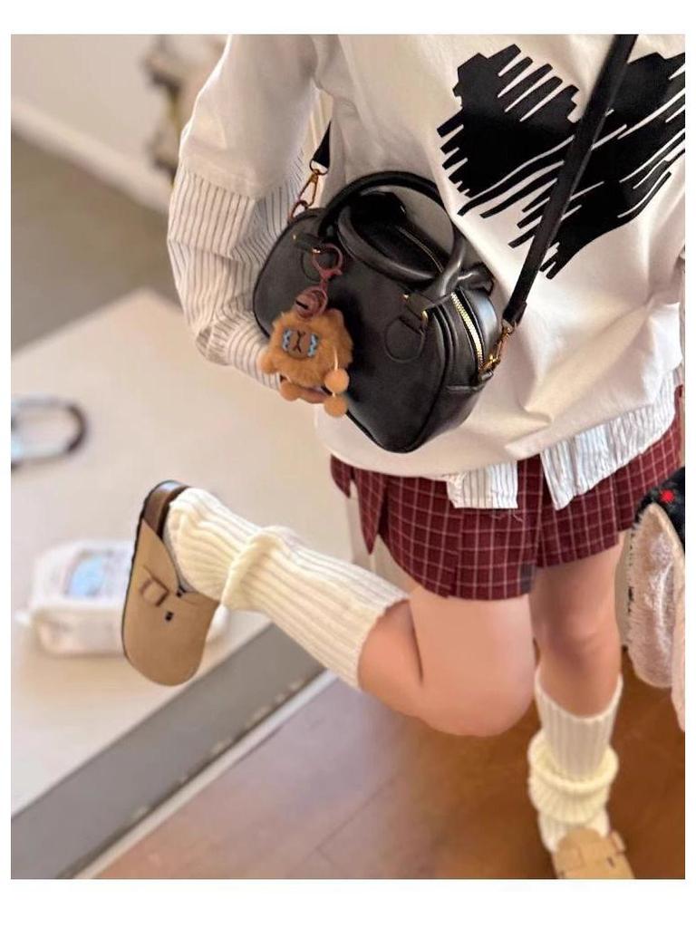 Šik retro bowlingová taška pro ženy - Všestranná podzimní/zimní 2025 kabelka přes rameno a crossbody