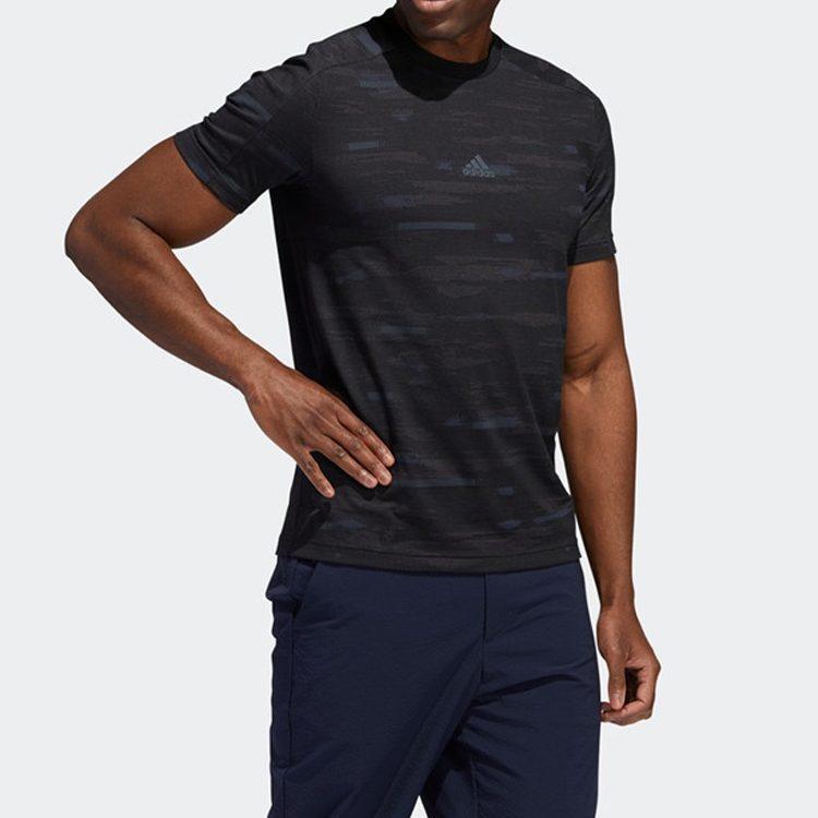 Adidas T Shirts Men's Black Crew Neck Moderate Straight Fit FT2777