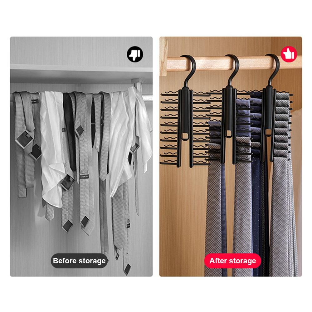 20 Holes Tie Belt Storage Rack Strong Bearing Capacity Hanging Storage Hook For Home