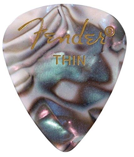 Fender 8 Pieces Teardrop Thin Guitar Picks Assorted Colors