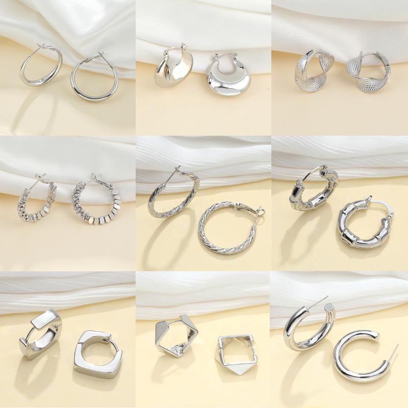 Huazi Style Zircon Stud Earrings for Women - Gold-Plated, Non-Fading Luxury Jewelry
