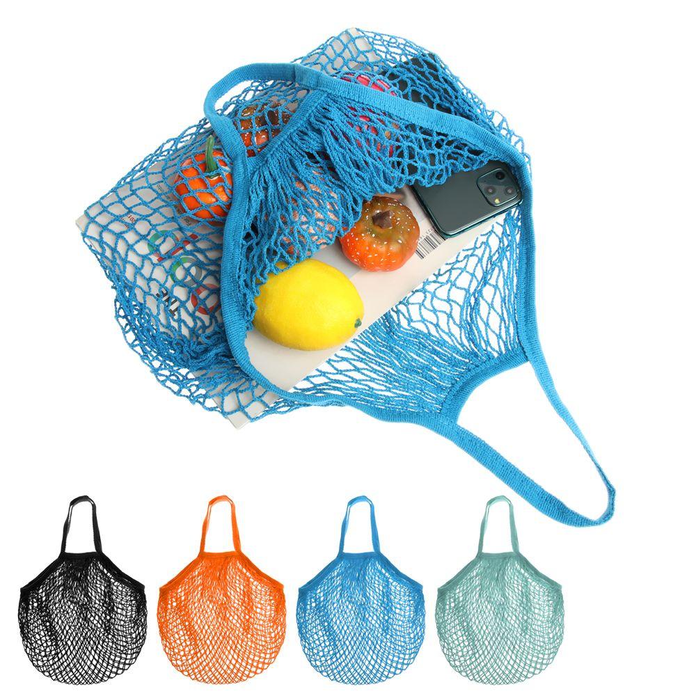 Cotton Reusable Shopping String Fishnet Mesh Bag Net Turtle Bags Woven Net Tote Storage Handbag Tote