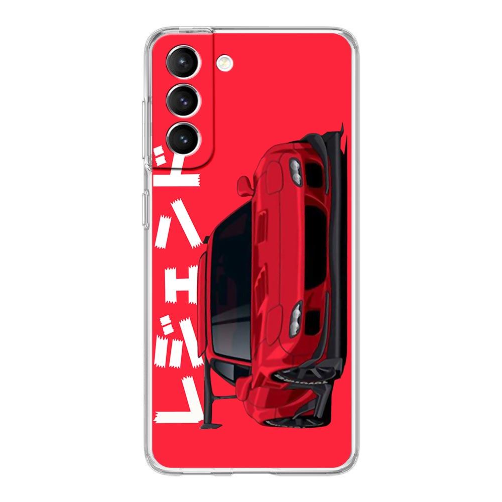 JDM Tokyo Drift Sportwagen Handyhülle Für Samsung Galaxy S22 S21 S20 FE Ultra 5G S10 S10E S9 S8 Plus Note 10 20 Weiche Klare Hülle