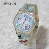 Used SWATCH Flik Flak Watch Battery Replaced Working Item Circus Pattern Monkey Lion Kids Watch Around 2000 Y2K
