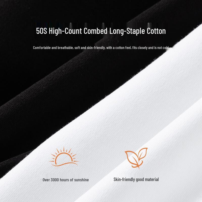 Langdeng Men's Premium 260g Heavyweight Long-Sleeve T-Shirt