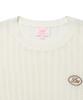 LEE Women'S Round Neck Scallop Knit Ivory