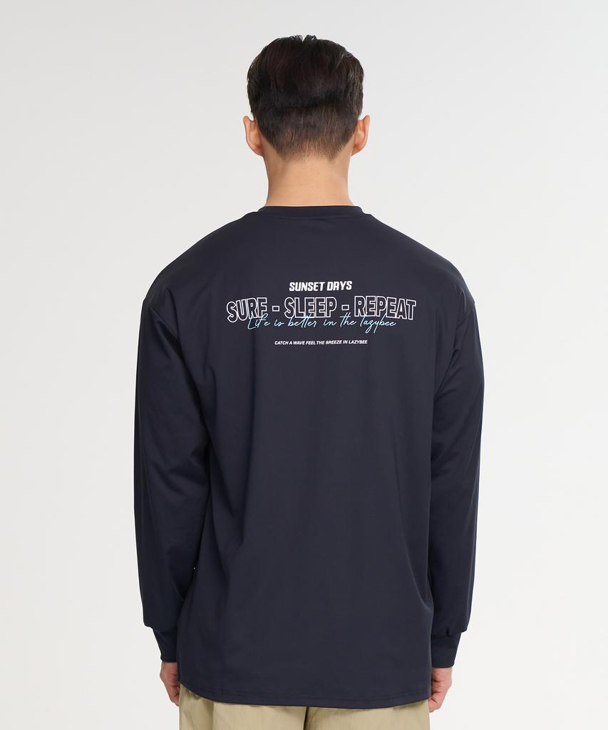 Leijibi Dry-Cooling Oversized Long Sleeve Rash Guard M Black