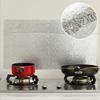 500cm Waterproof Silver Vinyl Wallpaper - Self Adhesive Aluminum Foil Sticker for Kitchen & Table