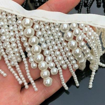 Acessórios de Borla de Pérola DIY Franja para Pendurar em Vestidos Franja de Barba Franja de Moda Roupas Cortina de Renda Iluminação Têxtil para Casa Borla
