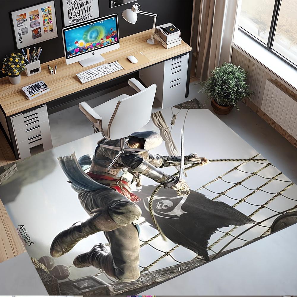 Assassin's Creed Printed Carpet,Rug,for Office Chair Living Room Bedroom Kitchen Room Decor Gifts.