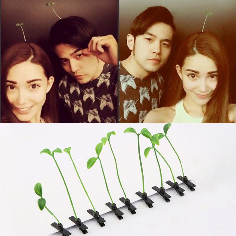 Sprout Hair Clip - Cute and Funny Douyin-Inspired Grass Growing Headwear