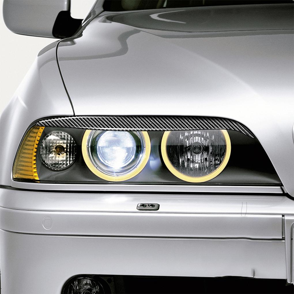 2 Stück Aufkleber Kohlefaser Zierleiste Scheinwerferabdeckung Karosseriedekor Zubehör Modifizierte Augenbrauen Personalisierte Teile Augenlid