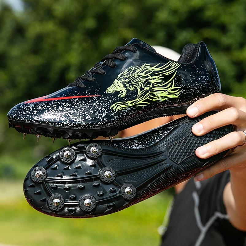 Track and Field Shoes Spikes Speed Running Sprint Sneakers LightWeight Soft Professional Athletic Long Jump Sport Shoes  New