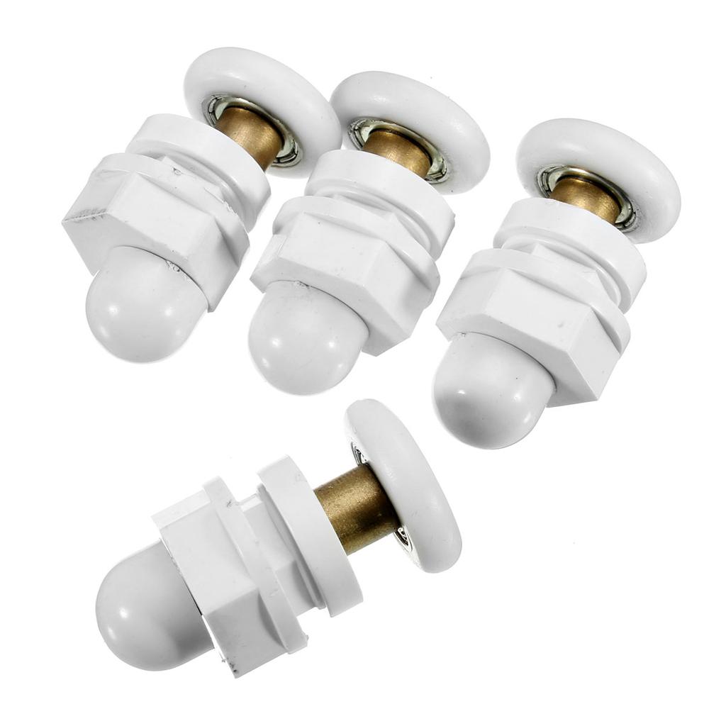 4pcs 25mm Partiality Shower Bath Door Rollers Runners Wheels Pulleys Diameter