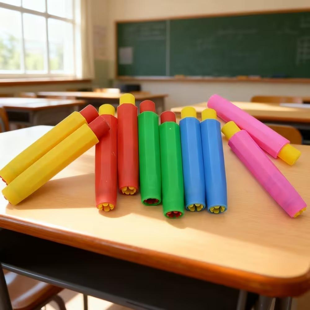 Press Design Chalk Holder Colorful Chalk Clip for Teachers Writing Children Drawing Board Accessories Reusable Teacher Supplies