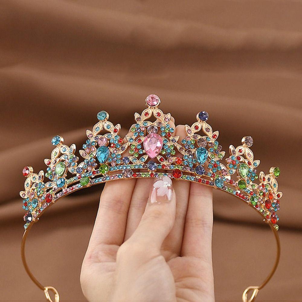 Exquisite Bridal Tiara Crown Sweet Rhinestone Crown Light Luxury Birthday Queen Tiara  Wedding