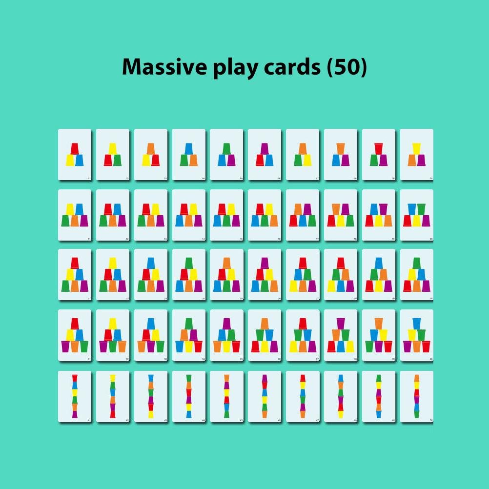 Children Stacking Cups Quick Stacks Cups Sports Speed Training Game Classic Interactive Challenge