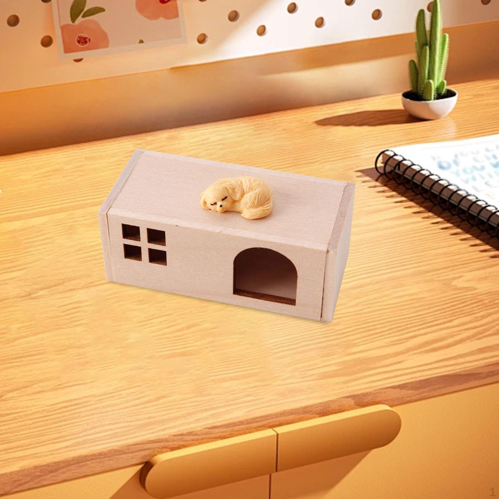 

1/12 Кукольный домик Миниатюрный Домик для питомца Фигурка Аксессуар Реквизит Сцена Игрушка Праздничное украшение Куклы Dog