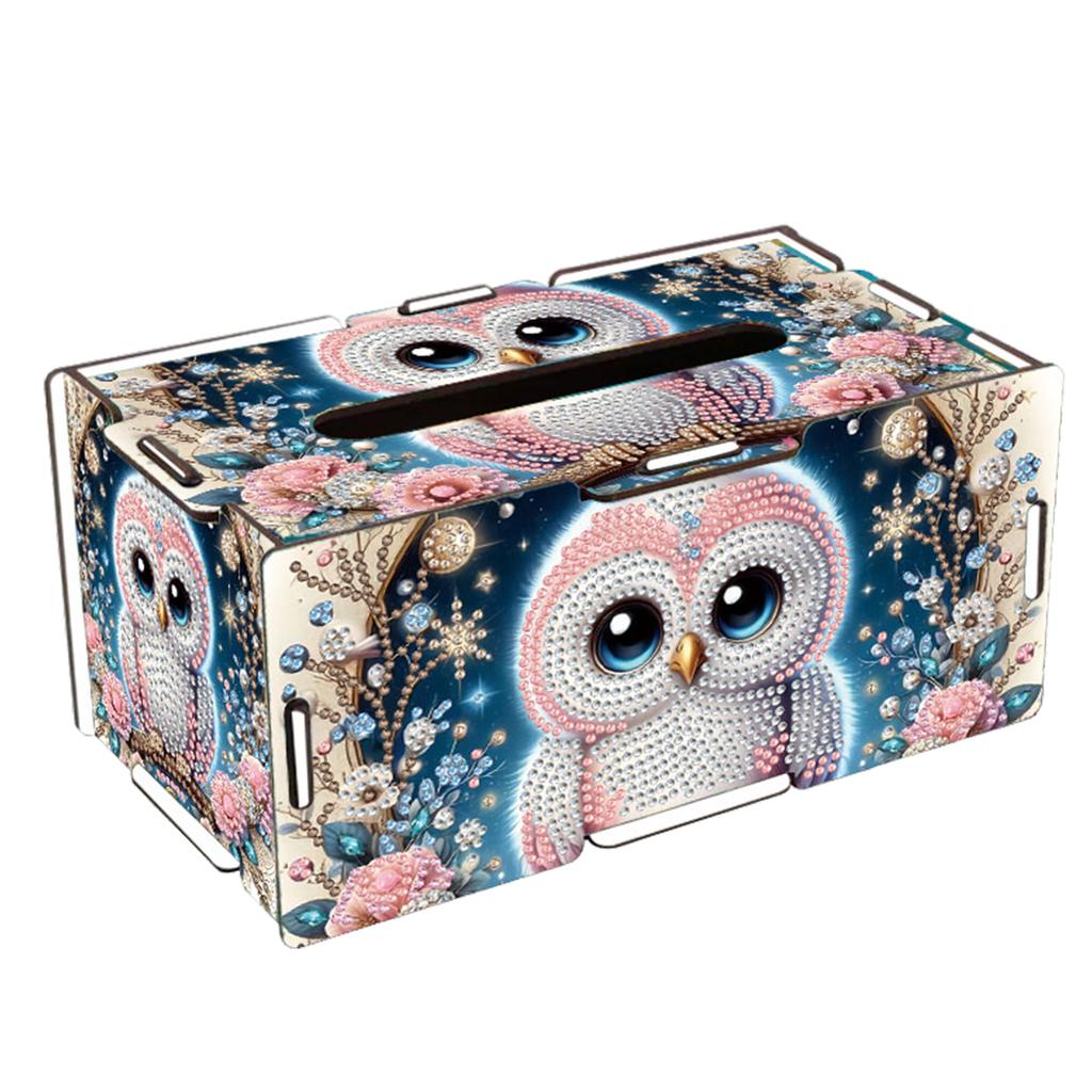 Wooden 5D Diamond Painting Tissue Holder 5D DIY Diamond Handmade Tissue Holder DIY Diamond Tissue Box for Living Room Decor