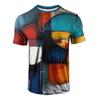 Fashion Colorful Abstract Art 3D Print T-Shirts Men Women Tees Short Sleeve Round Neck T Shirt Harajuku Top Men's Clothing