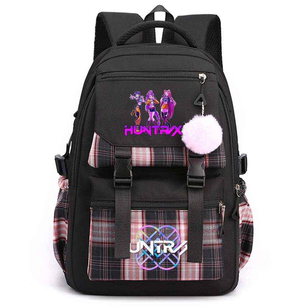 Cartoon Anime K-Pop Demon Hunters Printed Large Capacity Backpack for Teenger Student Bookbag Girl Boy Schoolbag Bookbag Women Waterproof Travel Bag