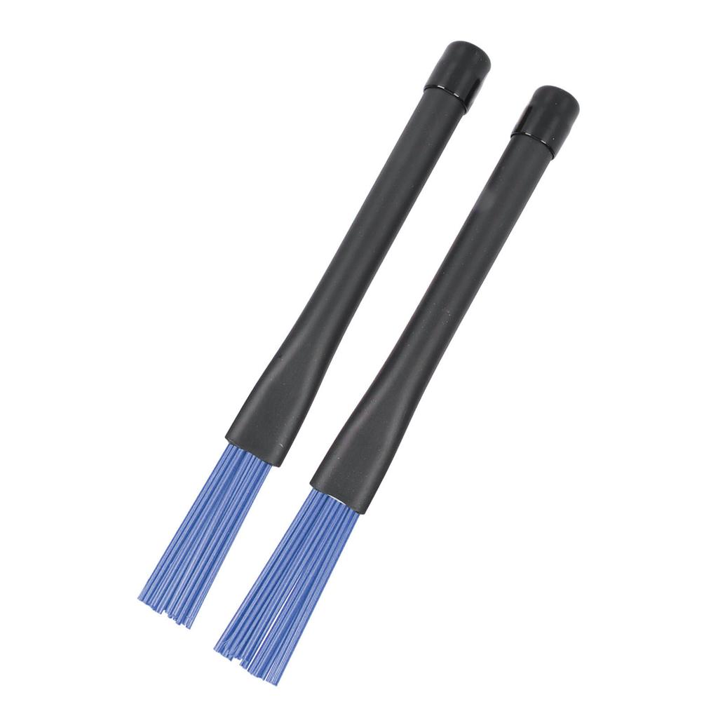 2pcs Retractable Brushes Professional Nylon Brushes Set with Rubber Handles for Rock Band Country Music Folk Mers